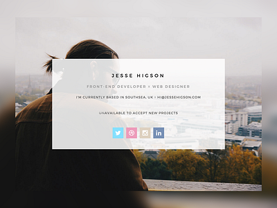 Personal Website clean design front end front end identity minimal minimalistic personal portfolio ui web website