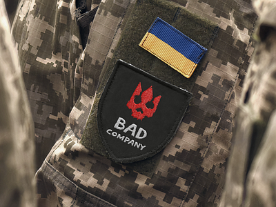 Bad Company skull + trident logo design graphic design icon logo military minimal modern nowar skull trident ukraine vector war