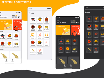 Redesign Pocket Itera app design itera ui ux