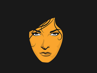 The face illustration vector