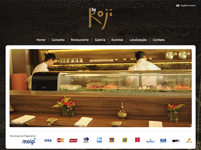 By Koji Restaurante landing page layout website