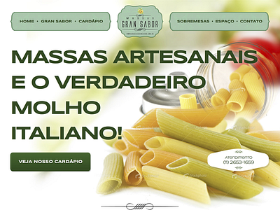 Gran Sabor Massas chef layout restaurant website
