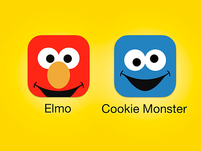 Sesame Street iOS icons app cookie elmo icon ios monster sesame sketch street vector
