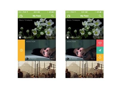 Alternative Vimeo app swipe gestures