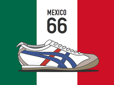Onitsuka Tiger Mexico 66 66 asics illustration mexico onitsuka shoe shoes sketch tiger