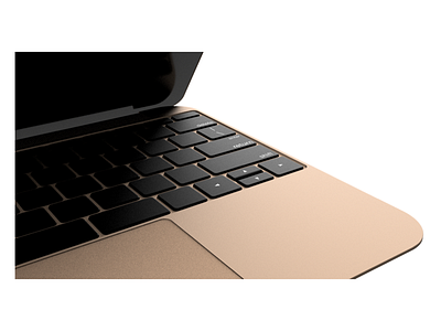 Macbook render in Fusion 360 360 3d autodesk cad fusion gold macbook model parametric render