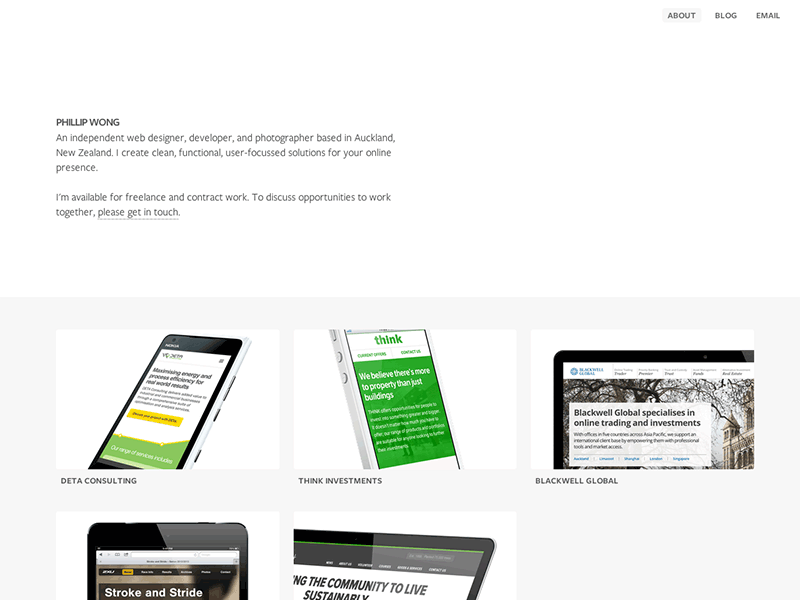 Portfolio Refresh design desktop gallery hover minimal minimalist portfolio projects responsive web website work