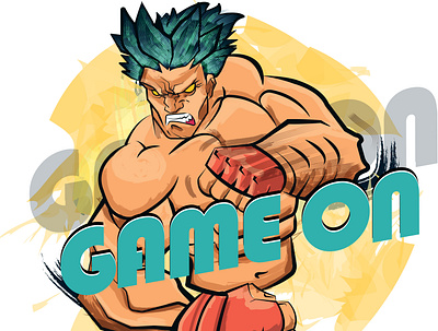 Game_on animation beautiful beauty design doodles fight flat graphic design illustration illustrator india typography ui ux vector