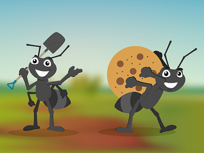 Worker ants design graphic design illustration illustrator logo ui vector
