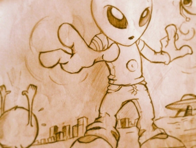 Alien invasion design graphic design illustration illustrator
