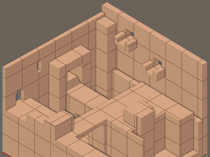 Voxel Temple isometric magicavoxel ruins temple voxel wip