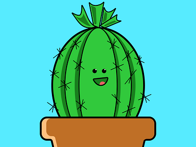 The Happiest Cactus design illustration vector