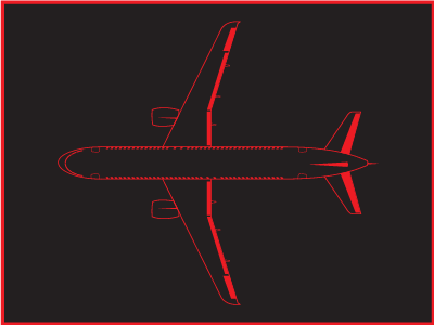 Airplane airplane boeing design icon illustration illustrator line linework