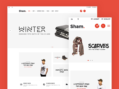 Sham - eCommerce UX/UI bootstrap clothes ecommerce sell shop shopping sold stile store theme ui ui8
