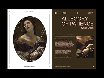 Allegory of patience art history case study clean minimal print renaissance typo