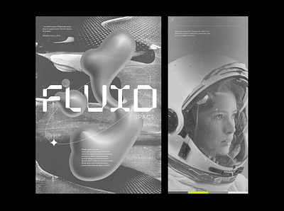 Fluid Space 3d graphic design layout poster render space visuals