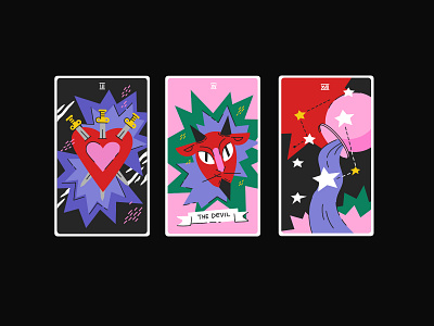Tarot Cards cards colourful drawing illustration mockup tarot vector illustration