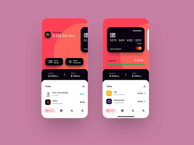 Banking app banking app clean creditcard design finance fintech ios ios13 ui userexperience userinterface ux