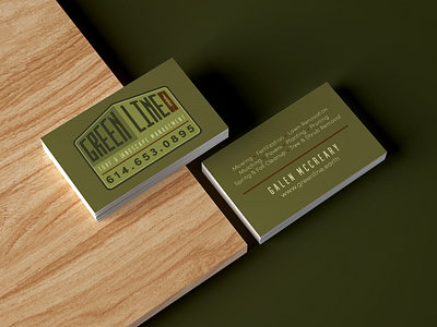 Green Line Business Cards art business cards businesscard businesscarddesign carddesign flat art illustrator indesign modern modern logo photoshop vector