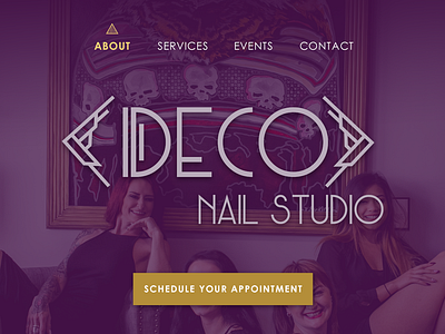 Landing Page Mockup art deco deco landing page landingpage mockup modern nail salon ui ux