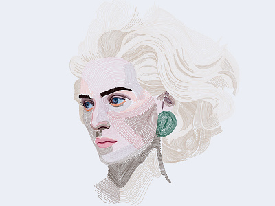 portrait adobe illustration portrait white