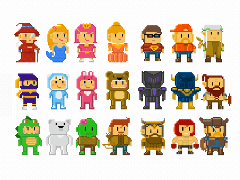 Character Sprites for Gamification App