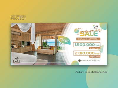 An Lam Retreats Banner Ads banner ads branding design photoshop