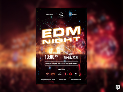 Poster EDM Night ads ads design advertising banner ads branding design edm photoshop