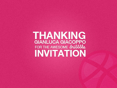 My first dribbble shot! ball dribbble first shot invite pink