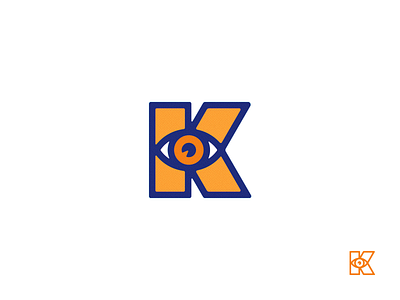 Letter K + Eye lettermark character characters eye eye logo letter letter k letter k logo letter logo letter logos lettermark lettermarks