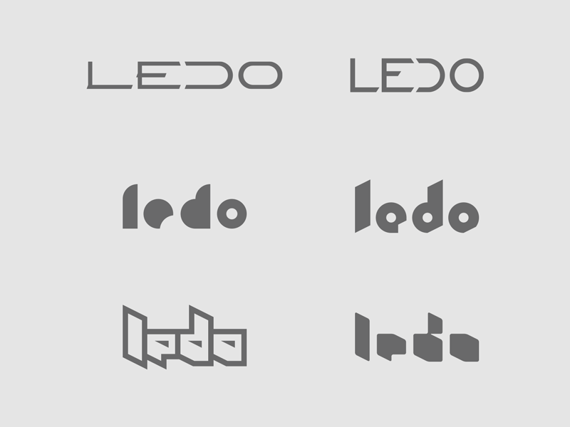 LEDO logo logotype minimal typography