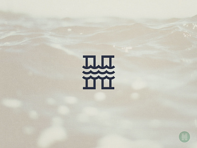 Harnurg character h h lake letter h minimal monogram nautical navigation ocean river sea