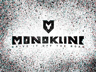 Monokline custom lettering logo logotype shield typography word mark