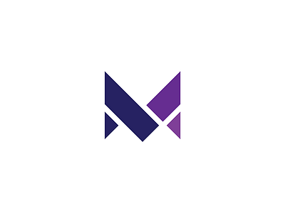 M abstract logo logomark mark segment tile