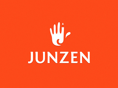 Junzen logo artist creative designer drawing graphic designer hand logo logomark logotype pencil