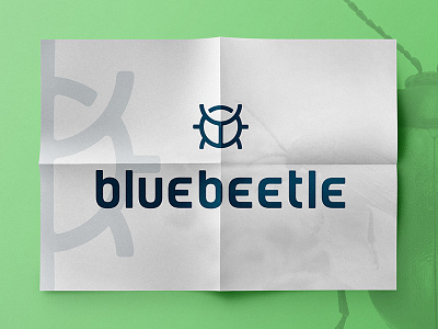 Bluebeetle abstract beetle bug iconic line linear logo logomark simple