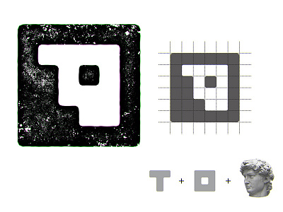 TO/TD logomark character iconic logo logomark logomarks mandala profile simple simple clean interface