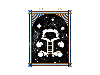 Ex Libris astronaut book bookplate cosmos ex libris ex libris exlibris logo space
