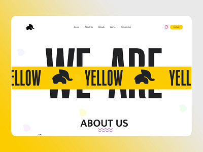 Yellow Elephant Homepage Concept advertise advertising agency branding homepage typography ui ux vector yellow elephant