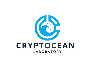 Cryptocean crypto lab logo laboratory logo design logo designer