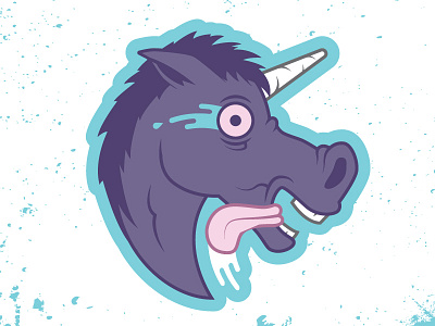 Stoopid Unicorn crazy excited happy horse illustration illustrator logo sticker unicorn vector wild