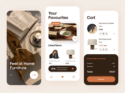 Furniture E-Commerce App ecommerce furniture furniture store mobile app mobile ui