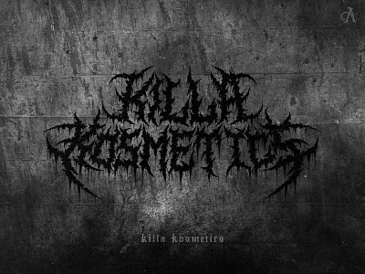 Killa Kosmetics death metal design graphic design lettering logo logo type metal metal font metal logo type typography
