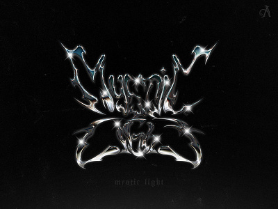 Mystic Light chrome death metal design graphic design lettering logo logo type metal metal font metal logo type typography