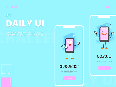 DAILY UI 011 | FLASH MESSAGE daily ui 011 dailyui design flash message success ui uxui