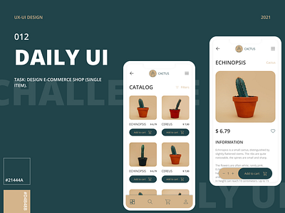 DAILY UI 012 | E-COMMERCE SHOP