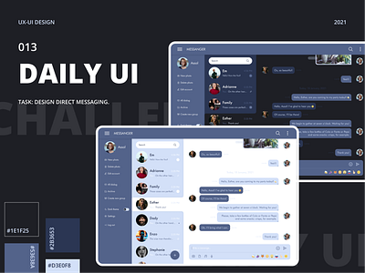 DAILY UI 013 | DIRECT MESSANGING dailyui dailyui013 design direct messaging message messenger ui uxui