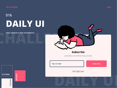 DAILY UI 016 | POP-UP/OVERLAY dailyui dailyui016 design overlay popup ui uxui