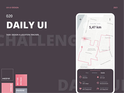 DAILY UI 020 | LOCATION TRACKER dailyui dailyui020 design location tracker running ui uxui