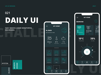 DAILY UI 021 | HOME MONITORING DASHBOARD